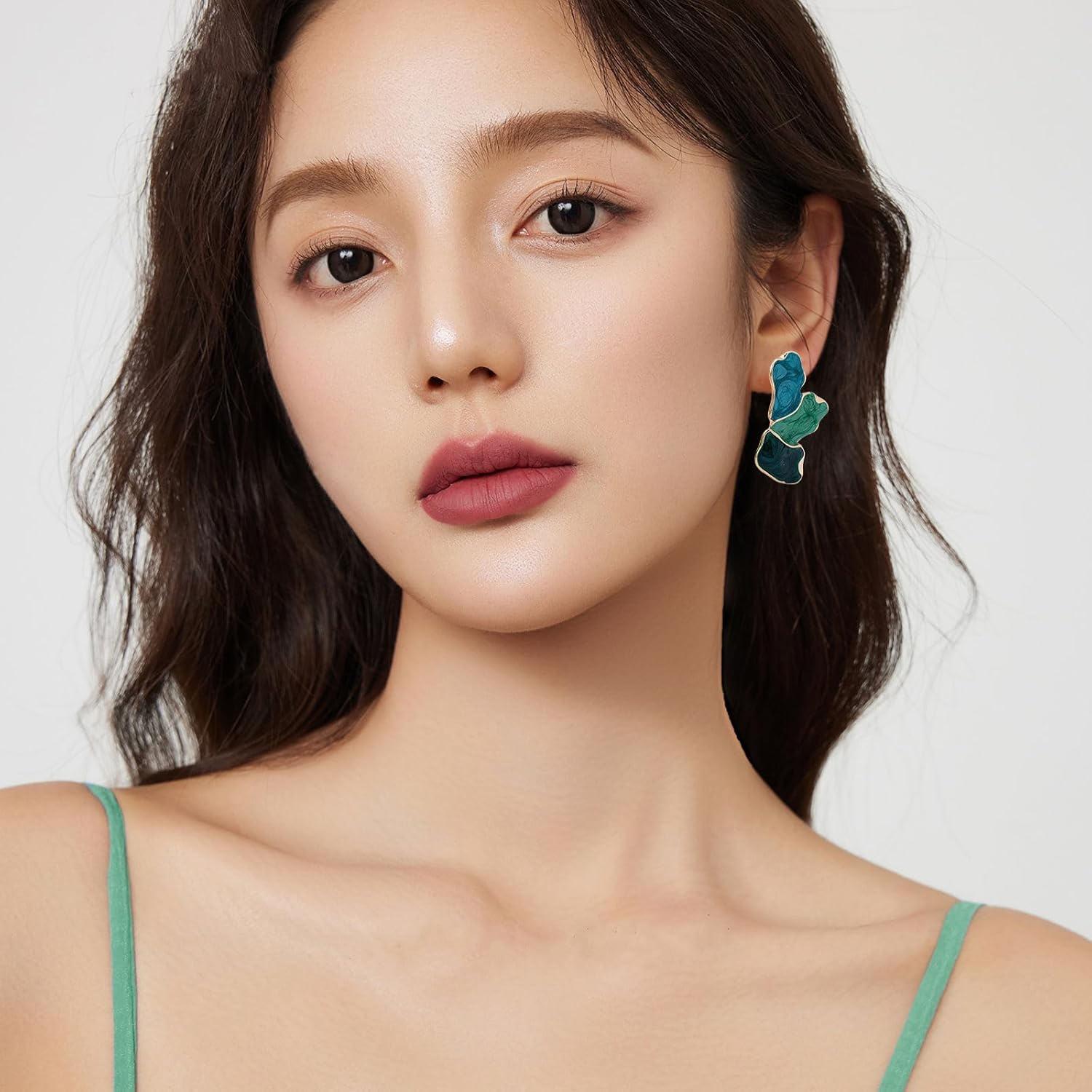 Chunky Petal Statement Earrings for Women Unique Flower Dangle Earrings Trendy Jewelry Gift - Image 3