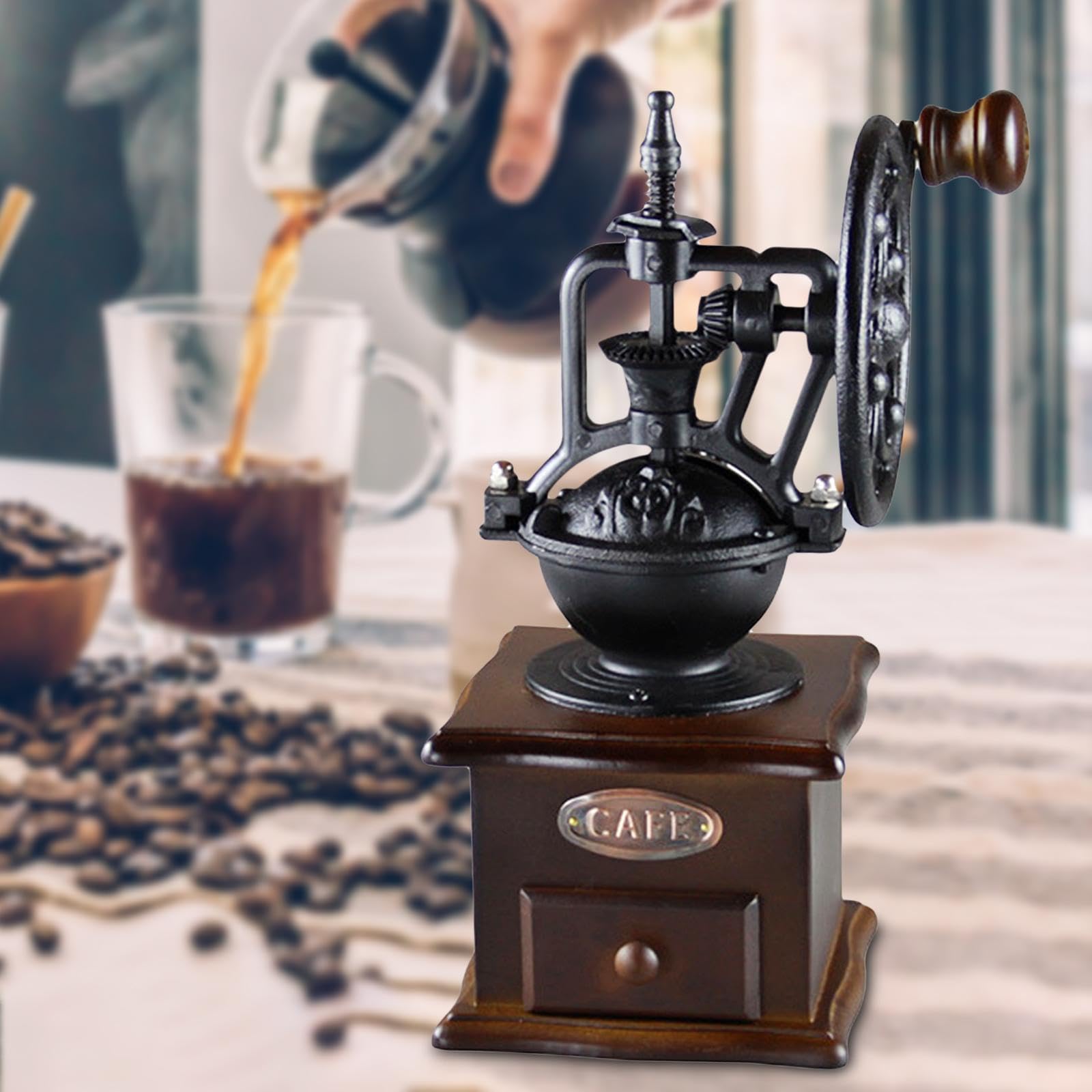 Manuelle, Handkaffeemühle, Kaffeezubehör, Café-Schild