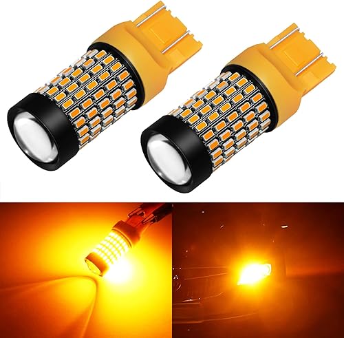 Miniatura 7 de PHINLION 7440 7443 Bombillas LED rojas de luz trasera de freno, 2800 lúmenes, súper brillante, 3014 103-SMD 7441 7444, bombilla LED para parada de