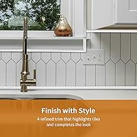 Vista 3 de Wowstar Moldura de 10 pies para despegar y pegar, moldura para paredes, bordes, marcos de ventanas, azulejos de salpicadero, moldura flexible