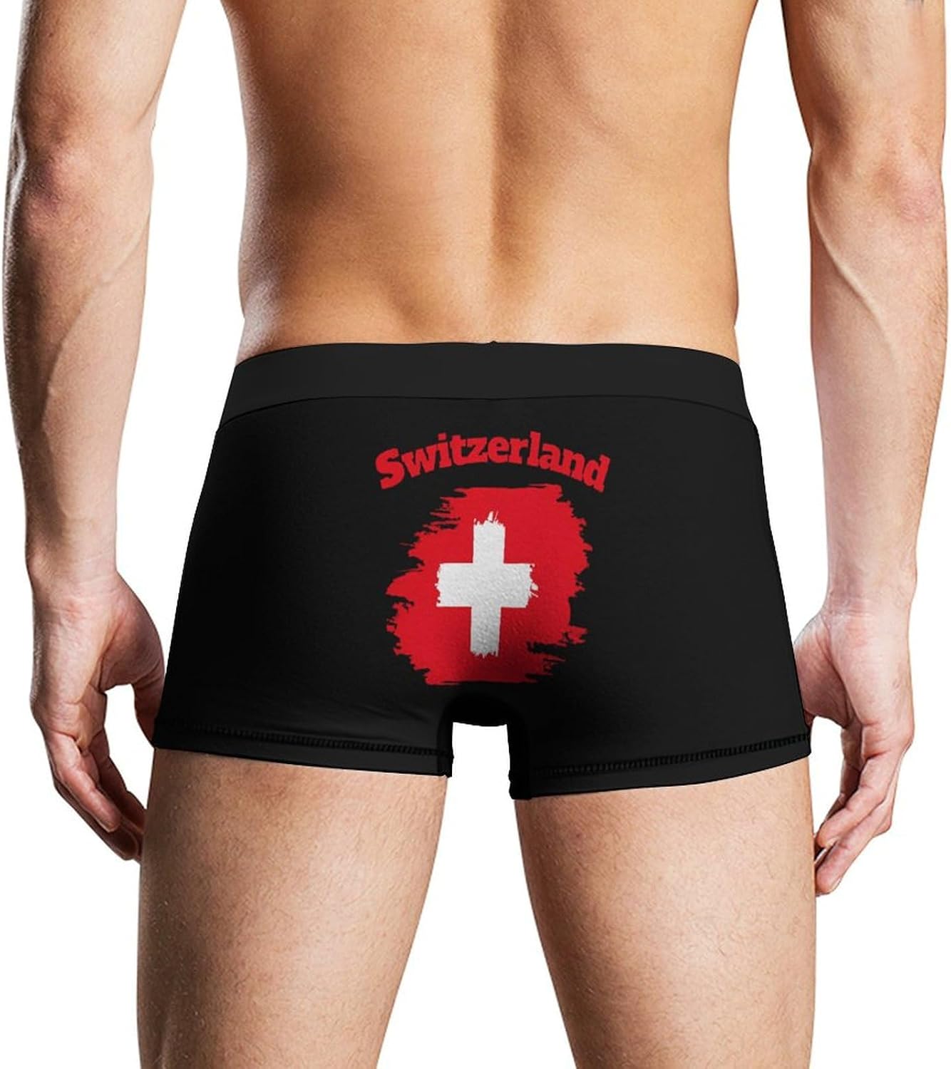 Switzerland Flag Novelty Men's Trunks Soft Breathable Underwear Patterned Stretch Briefs