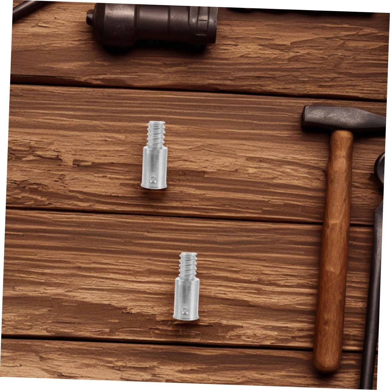 Levemolo 3pcs Metal Threaded Broom Handle Attachments Adapter Kit for Stick Secure Fit for Household Commercial Cleaning
