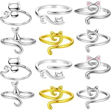 12PCS Cat Yarn Guide Rings for Finger,Crochet Rings for Tension, Adjustable Crochet Rings for Tension Control, Knitting Accessories for Faster Crocheting
