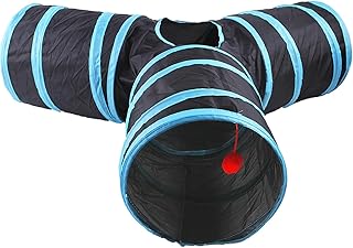 Cat Tunnel Tube Toy | Cat Pet Indoor Tunnel - Folded Tunnel Cat Toys, Interactive Pet Adventure Tunnel Toy, Cat Donut Tunnel for Rabbits, Guinea Pigs, Pets and Cats Fengr-au