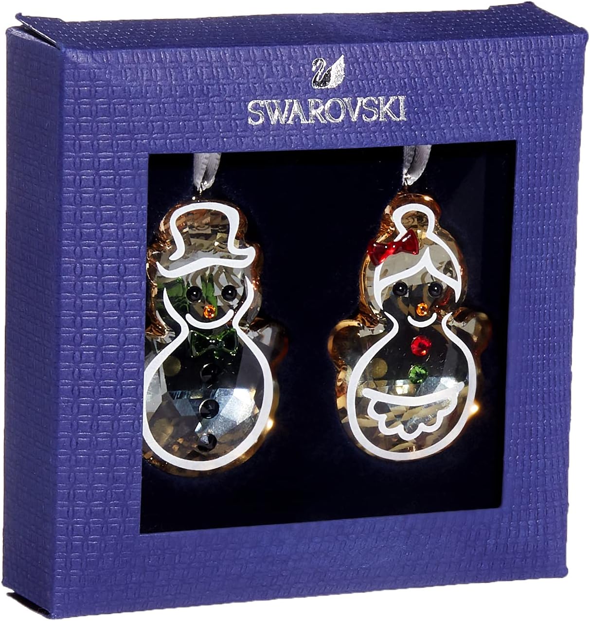 SWAROVSKI Gingerbread Reindeer Ornament, For Hanging on a Tree or for Display, Gold Crystal with Copper Accent and Print Face, Part of the Swarovski Joyful Ornaments Collection : Home & Kitchen