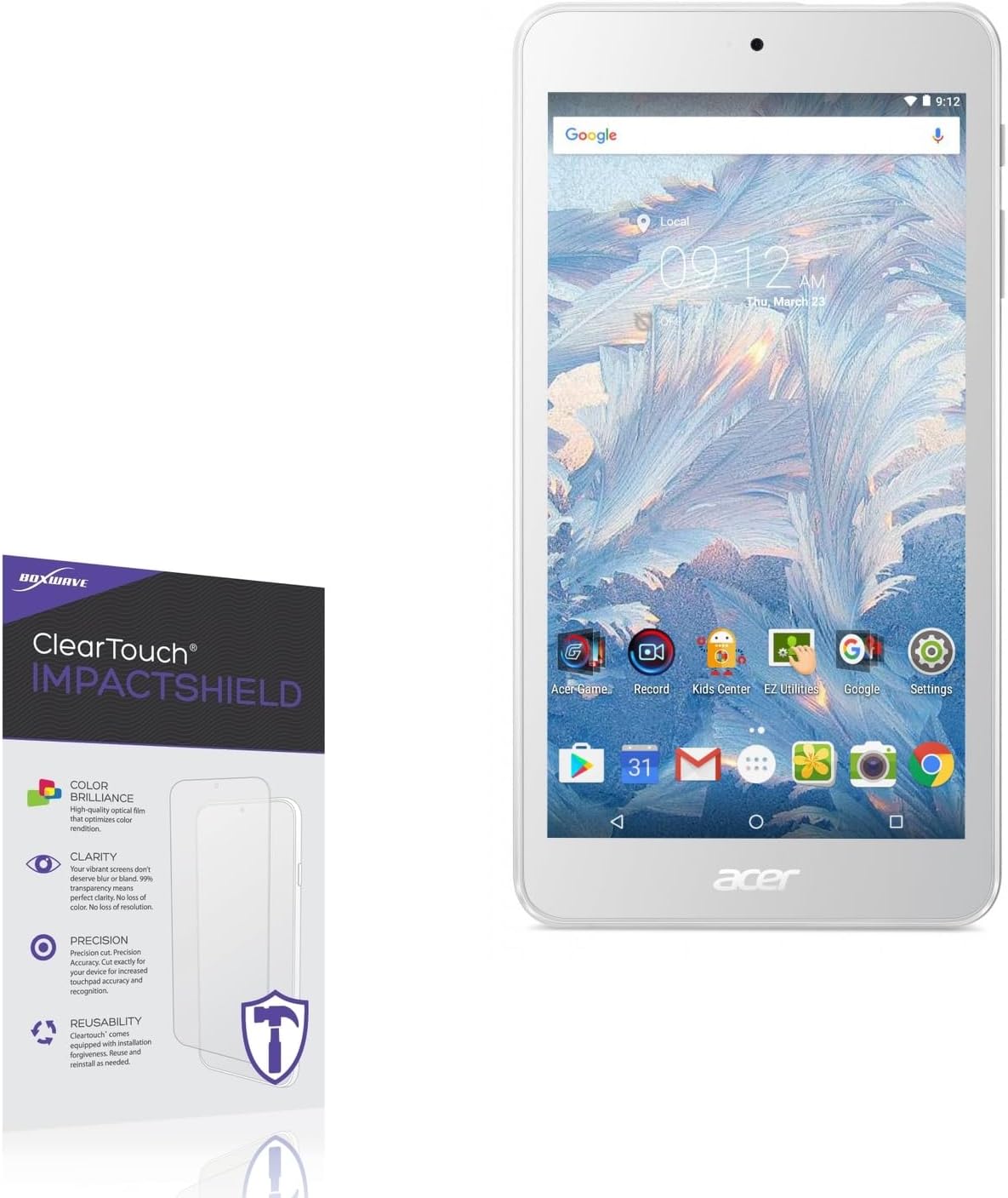 BoxWave Screen Protector Compatible With Acer Iconia One 8 B1-860 - ClearTouch ImpactShield (2-Pack), Impenetrable Screen Protector Flexible Film