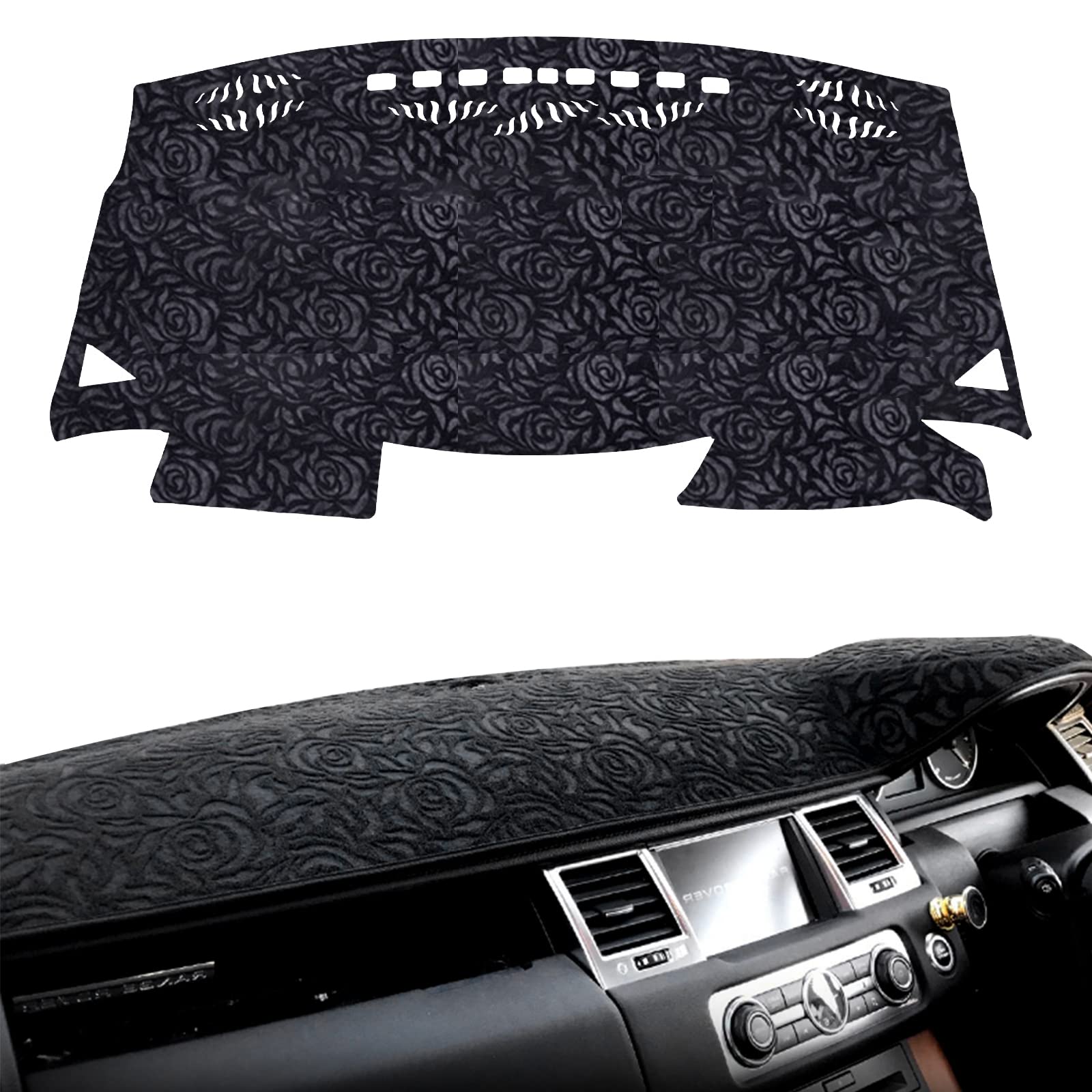 Amazon | 2022 年最新 バラ柄 ダッシュボードマット トヨタ
