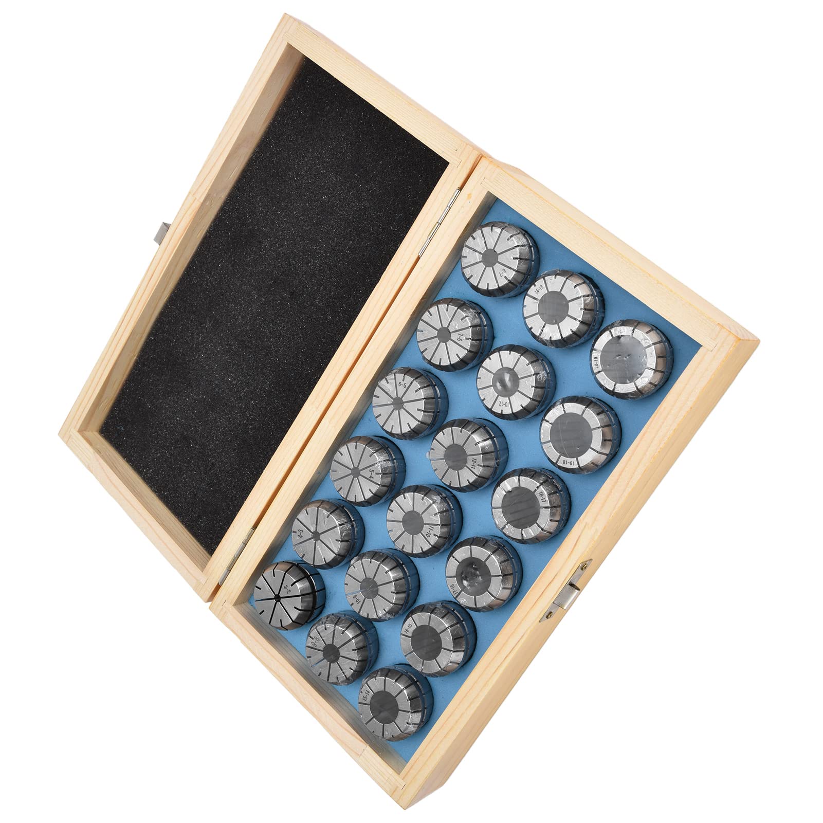 18 szt. Zestaw Tulei Zaciskowych ER32 Sp Collet ze Stali Węglowej Zestaw Uchwytów Tokarskich do Grawerki CNC 3?20 Mm Zestaw Tulei Zaciskowych ER32 Sp ColletChuck Zestaw Tulei