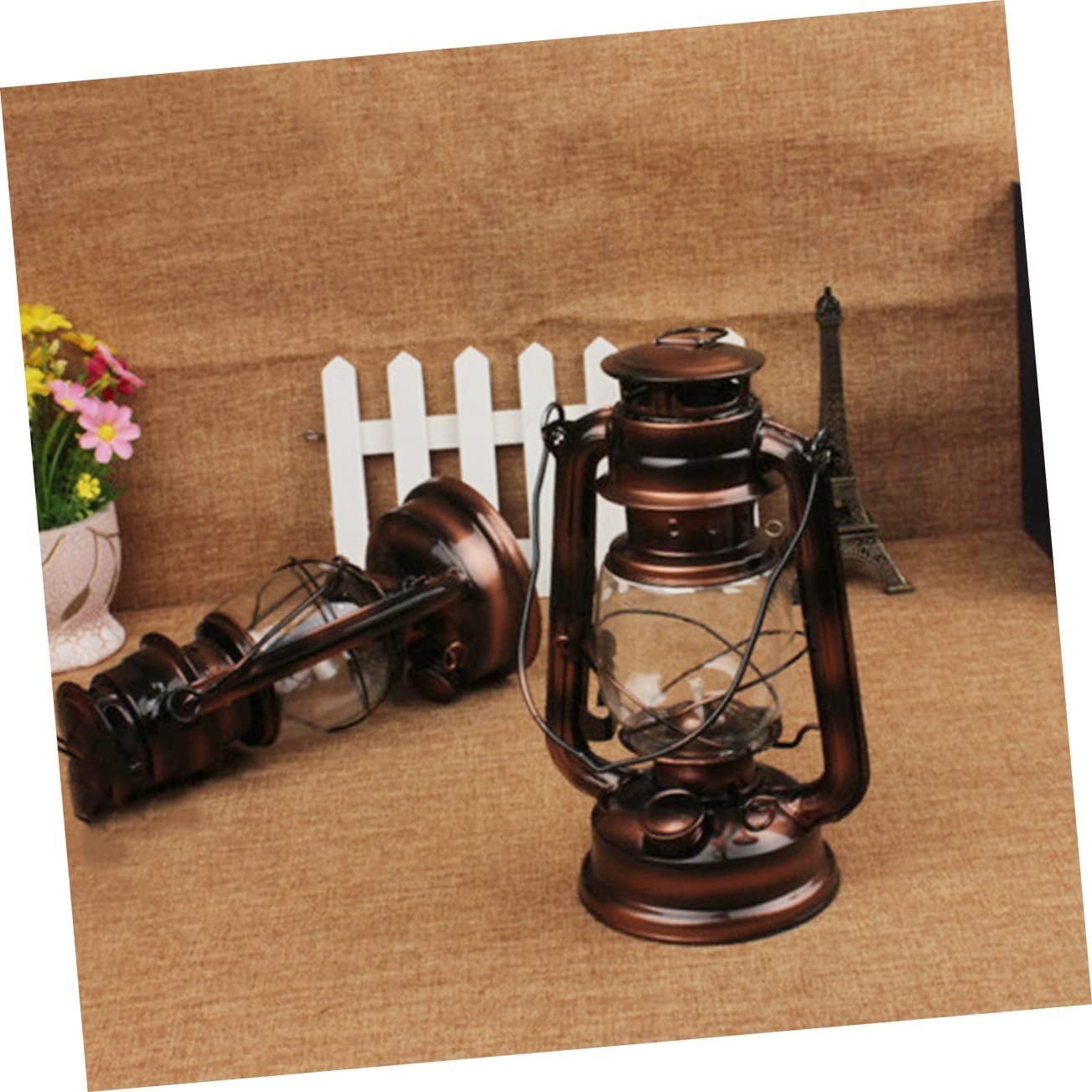1pc Vintage Kerosene Lamp Retro Hanging Lantern for Camping Outdoor Use and Home Iron Material Creates Festive Atmosphere for Bars and Gardens