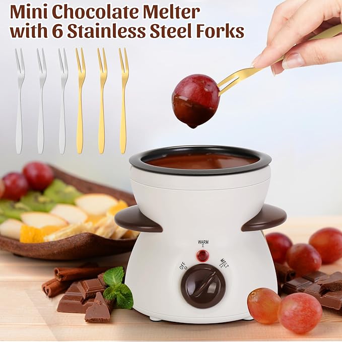 Mini Fuente de Chocolate Eléctrica con 6 Tenedores miniatura 5