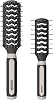 Conair Grip & Lift Cepillo ventilado, juego de cepillos tamaño completo y mediano, cepillos de cerdas de nylon para peinado con secador, paquete de valor, el color puede variar 1