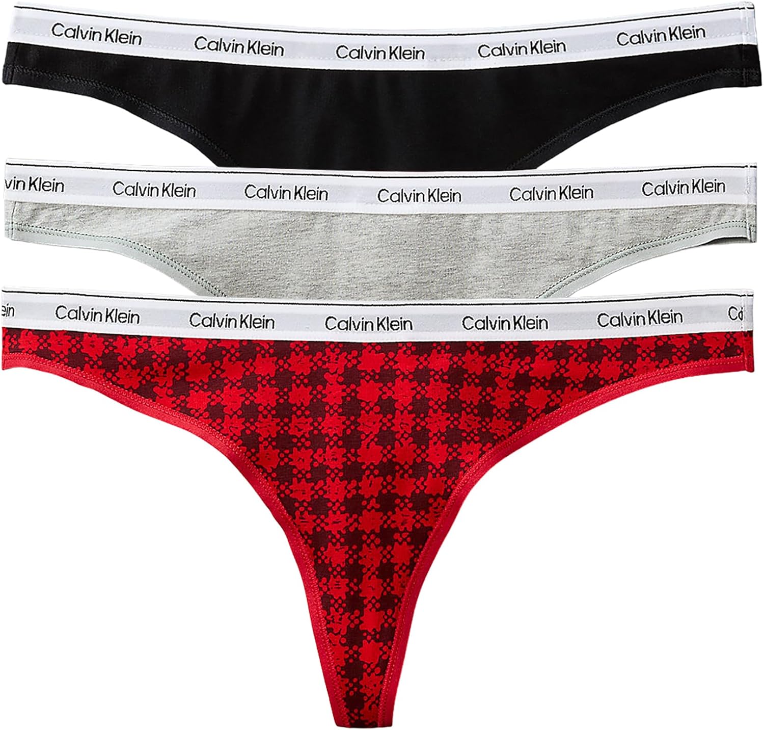 Calvin Klein womens Modern Logo Thong 3-pack