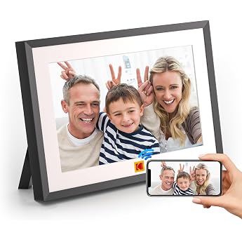 Kodak 10.1 Inch WiFi Digital Picture Frame with 4000 mAh Li-Battery, Auto Rotation, Built-in 32 GB Memory, 1280 x 800 Touchsc
