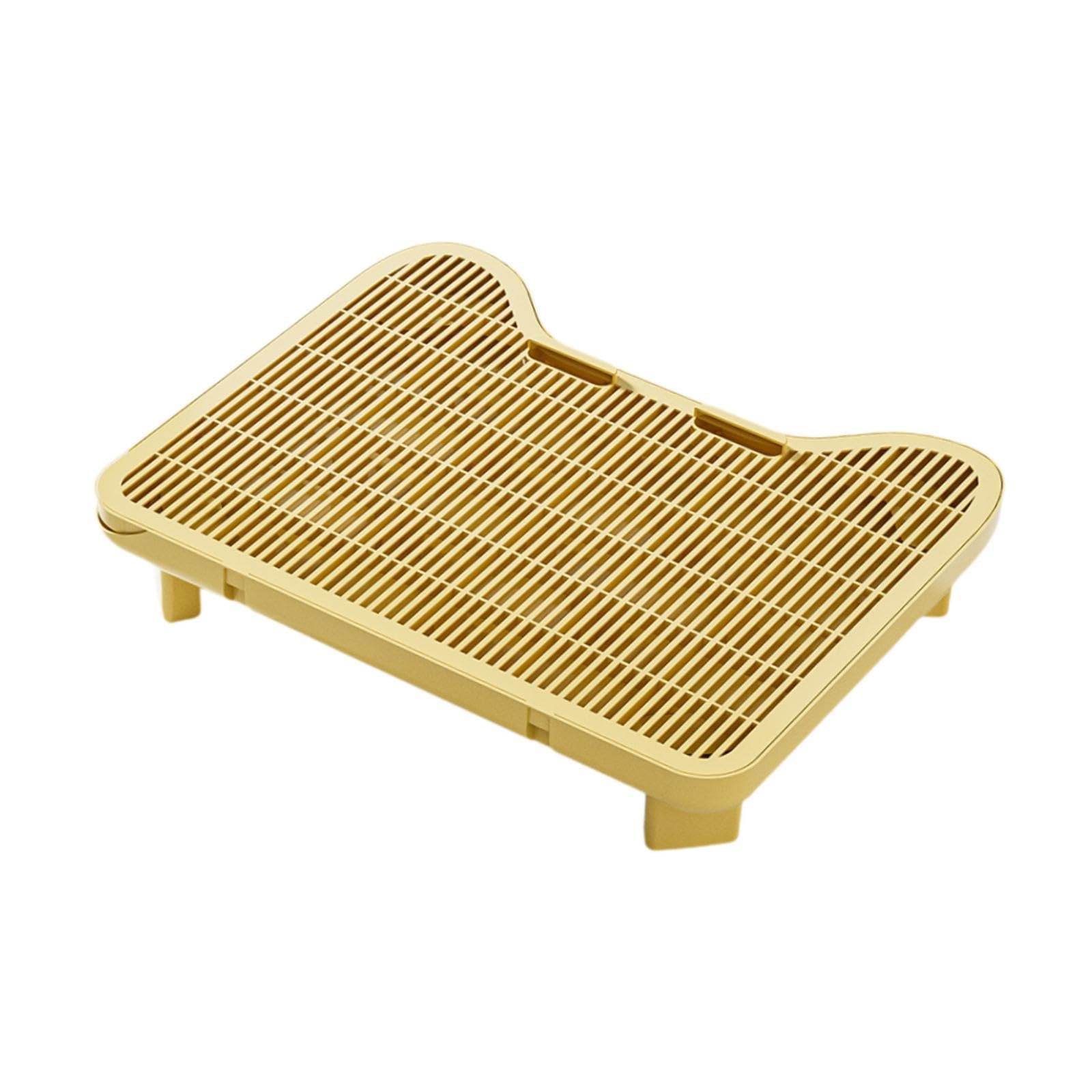 Alfombrilla para Arenero de Gato, Ligera, Fácil de Limpiar, Lavable, de Doble Capa.