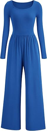 PRETTYGARDEN Womens Jumpsuits Dressy Casual Fall Fashion 2025 Trendy Long Sleeve Wide Leg Rompers Spring Work Office Outfits