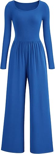 PRETTYGARDEN Womens Jumpsuits Dressy Casual Fall Fashion 2025 Trendy Long Sleeve Wide Leg Rompers Spring Work Office Outfits