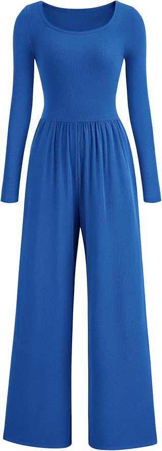 PRETTYGARDEN Womens Jumpsuits Dressy Casual Fall Fashion 2025 Trendy Long Sleeve Wide Leg Rompers Spring Work Office Outfits