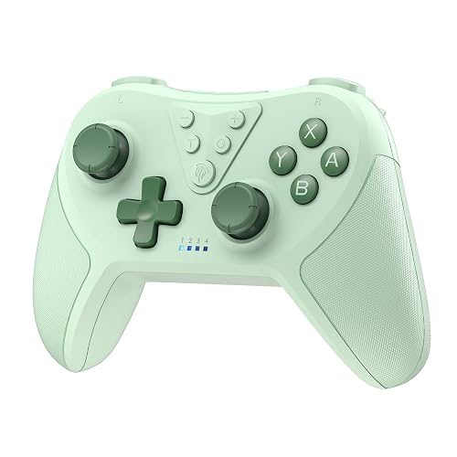 Best Gift, EasySMX Bluetooth Wireless Switch Pro Controller, Switch Lite OLED, Wireless Remote Gamepad with Joystick, Ergonomic Non-Slip, 6-Axis Motion, Wake Up, Turbo & Dual Vibration - Green