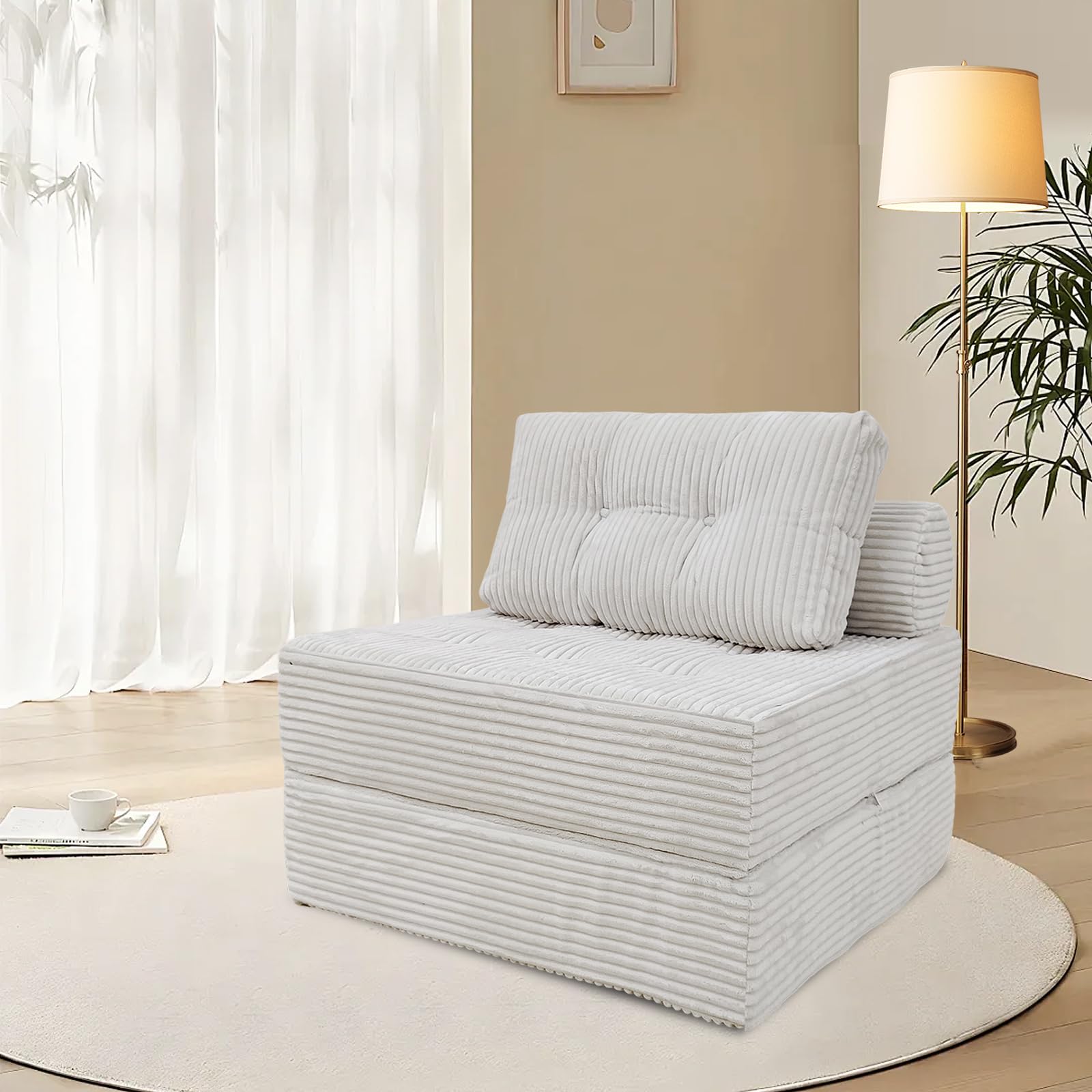 ANONER Memory Foam Folding Sofa Bed, Versatile Convertible Sleeper Chair