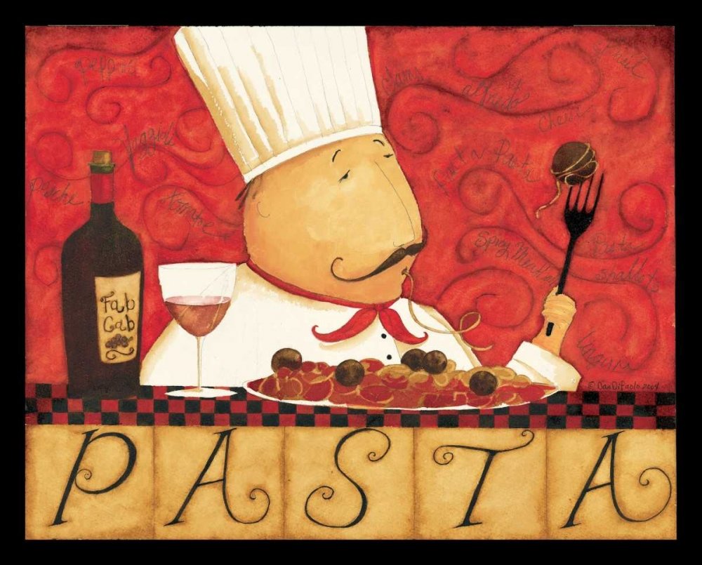 Feeling at home IMPRESSION d'art sur TOILE encadré dans CAISSE AMERICAINE Vieux chef Dan DiPaolo Cuisine Paysage sur toile 100% coton affiche encadré prêt à accrocher cm_40_X_50