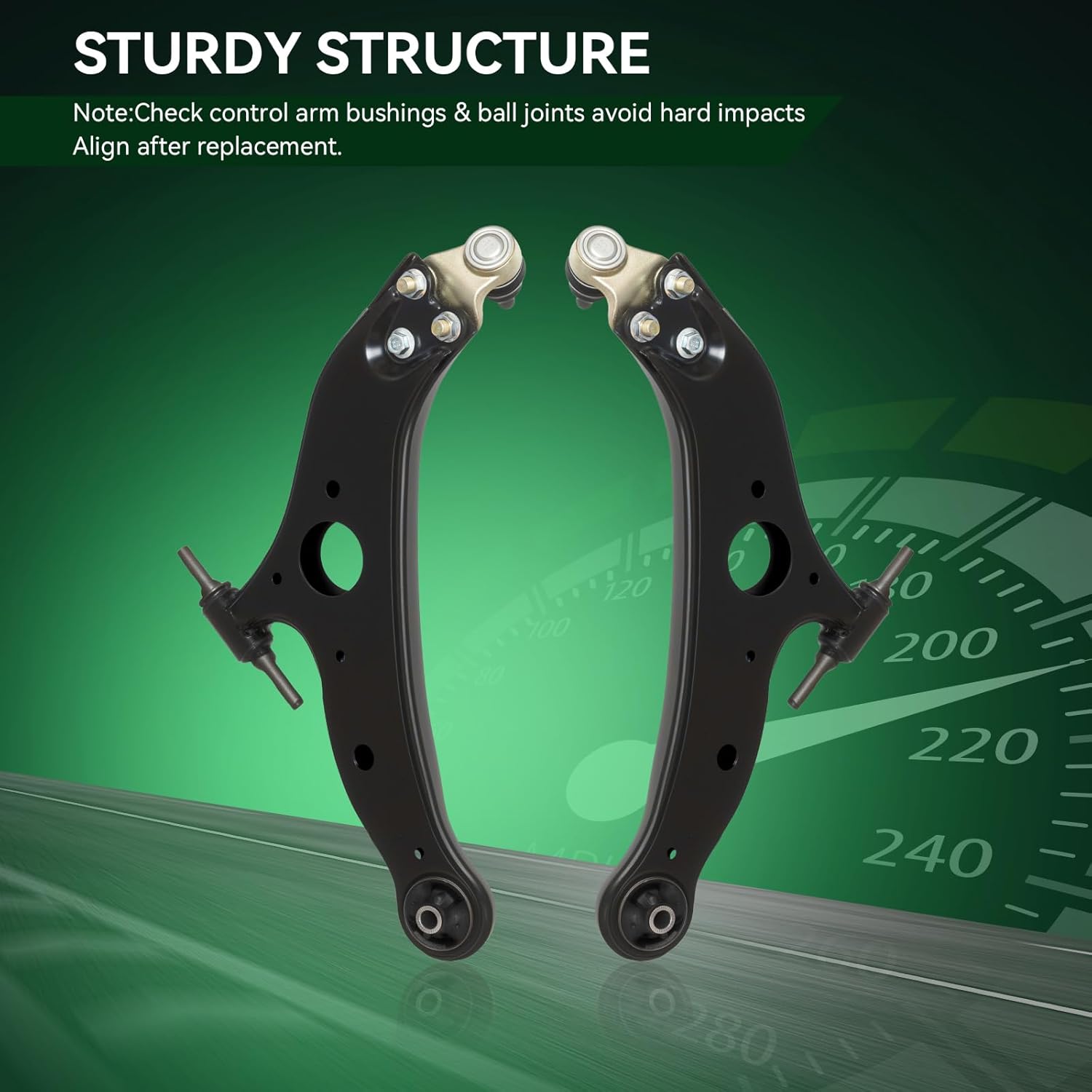 Front Lower Control Arm and Ball Joint Assembly Compatible With 2004 2005 2006 2007 2008 2009 2010 Toyota Sienna Driver Passenger Side AUQDD 2PCS K620713 K620714 Left Right Professional Suspension