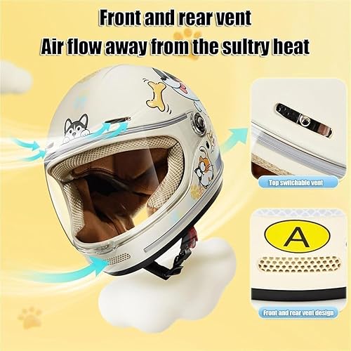 Miniatura 2 de Casco de Motocicleta de Cara Completa para Niños de 2 a 13 Años, Casco Infantil para Motocross de Pista de Tierra, ATV, Go-Kart con Visera, Casco