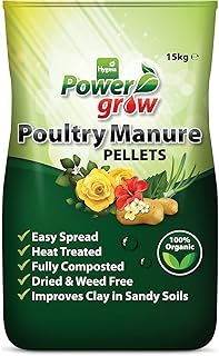 Powergrow Poultry Manure Organic Vegetable, Flower & Plant Feed, Grey, G60235UK