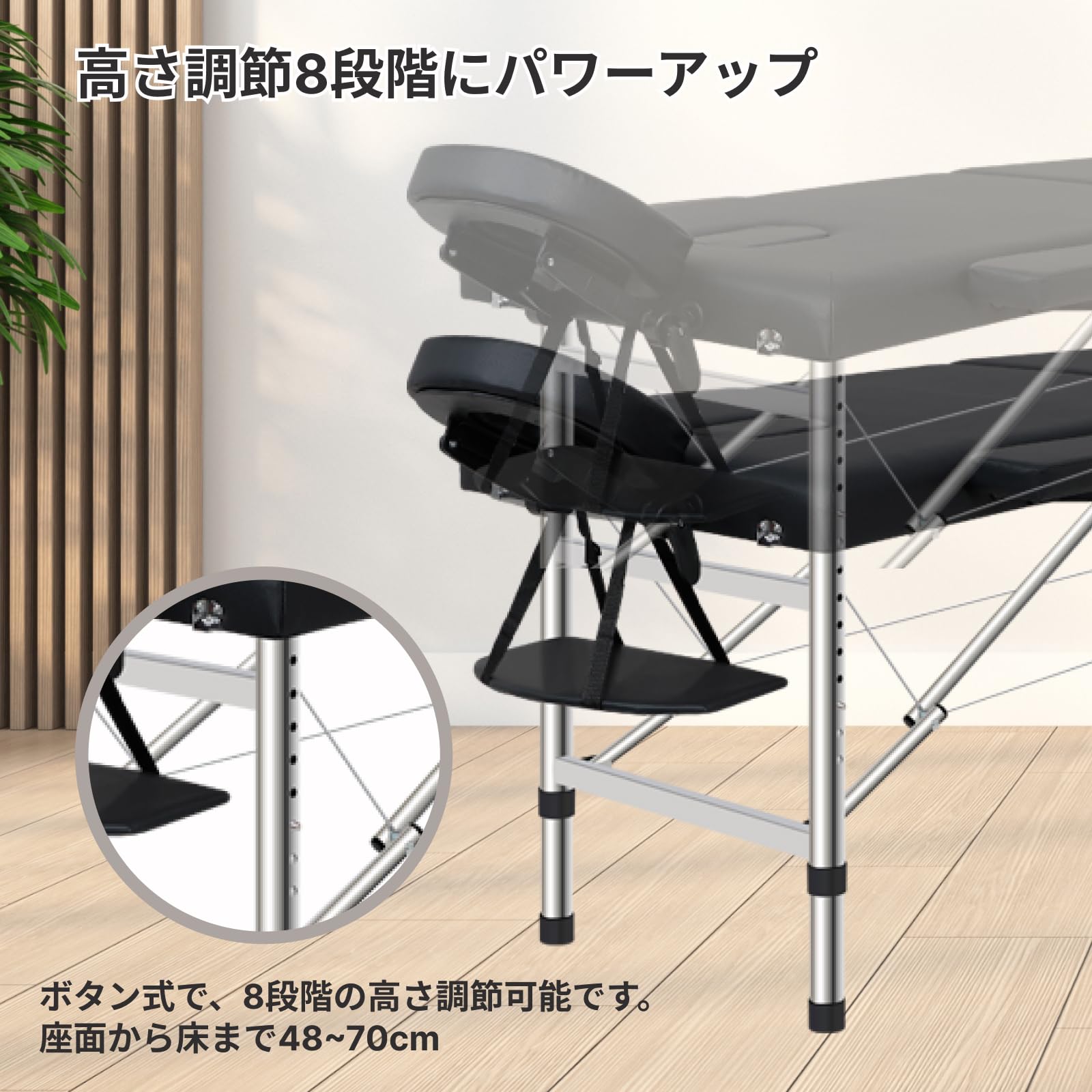 折りたたみマッサージベッド ブラウン アームレスト未使用 新品紙パンツ20枚付 折りたたみマッサージベッド ブラウン アームレスト未使用 新品