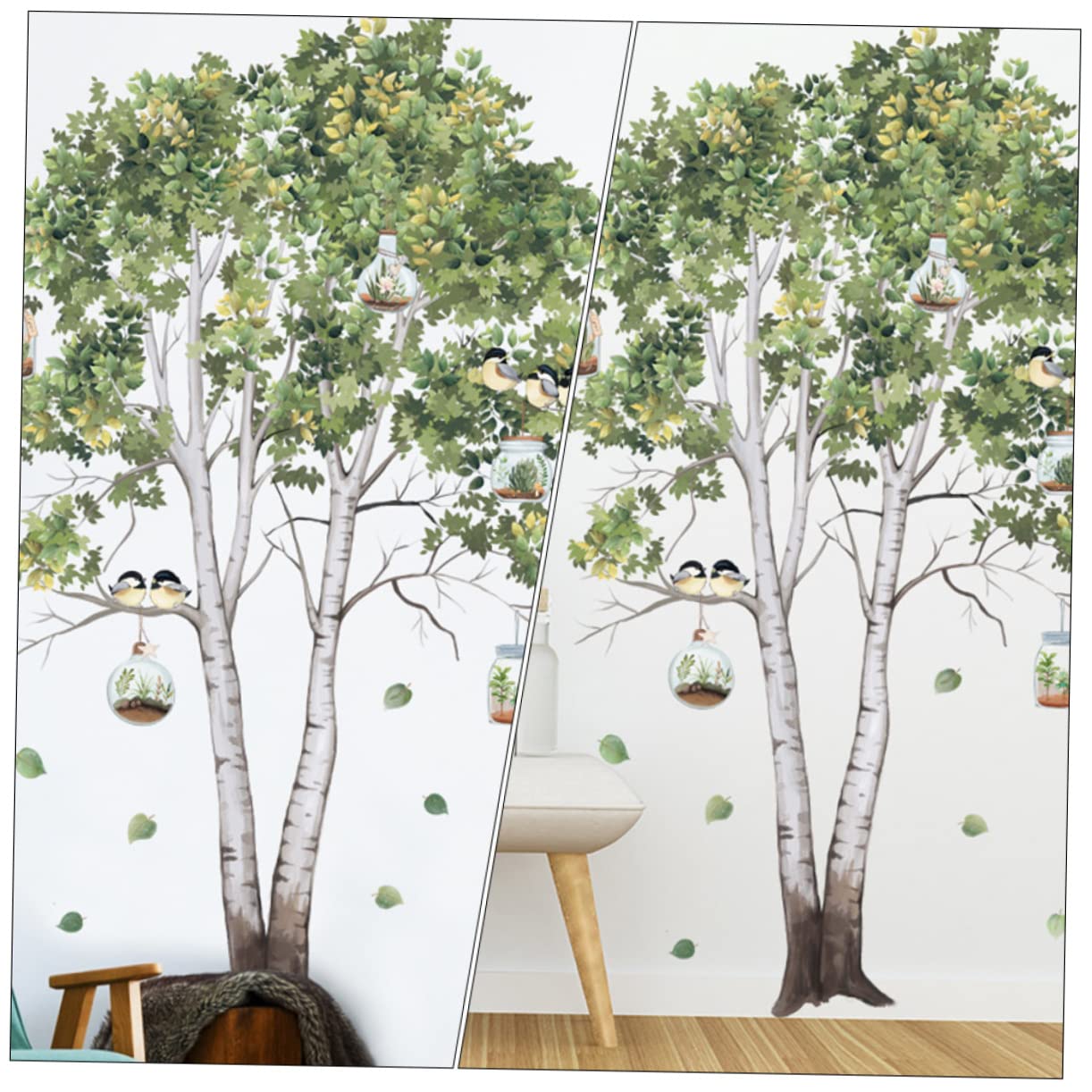 VILLCASE 2 Set Decorazioni Murali Adesive Fresco Adesivi Murali Rimovibili E Ufficio Facili Da Applicare E Impermeabili 2 Pezzi * 2