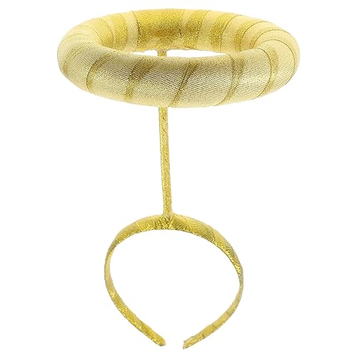 LIFKOME HaloHeadband - Diadema con halo de oro, aros de pelo con halo de ángel para fiesta, cosplay, Halloween, Navidad, carnaval, festival, unisex