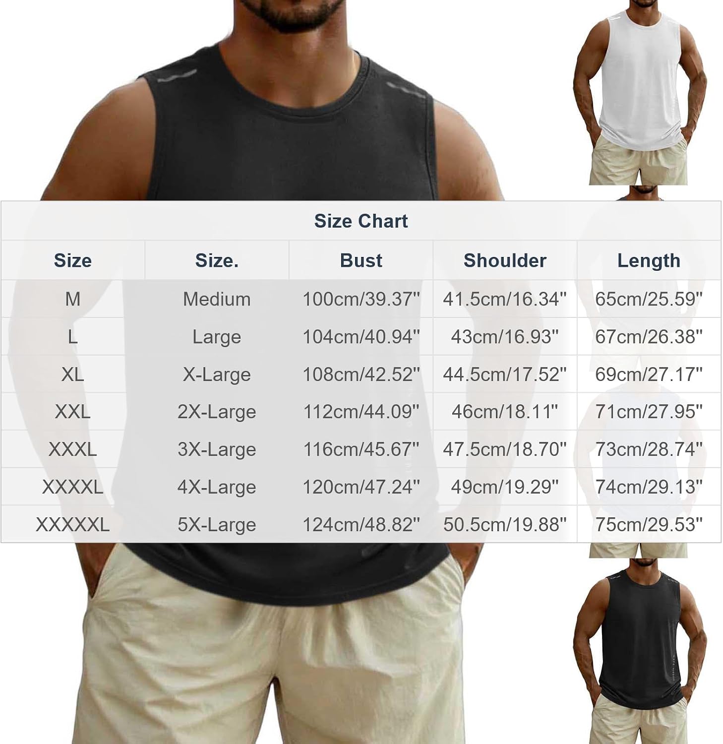 Mens Tank Top Summer Workout Running Shirts Sleeveless Quick Dry Muscle Shirts Athletic Gym Vest Tee Tops