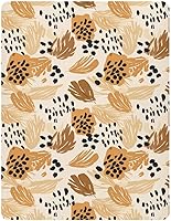 Vista 1 de Fitted Crib Sheets Brown Leopard Palm Leaves Mini Crib Sheets for Boy & Girl Toddler Mattress Sheets Playard Sheet 21215987