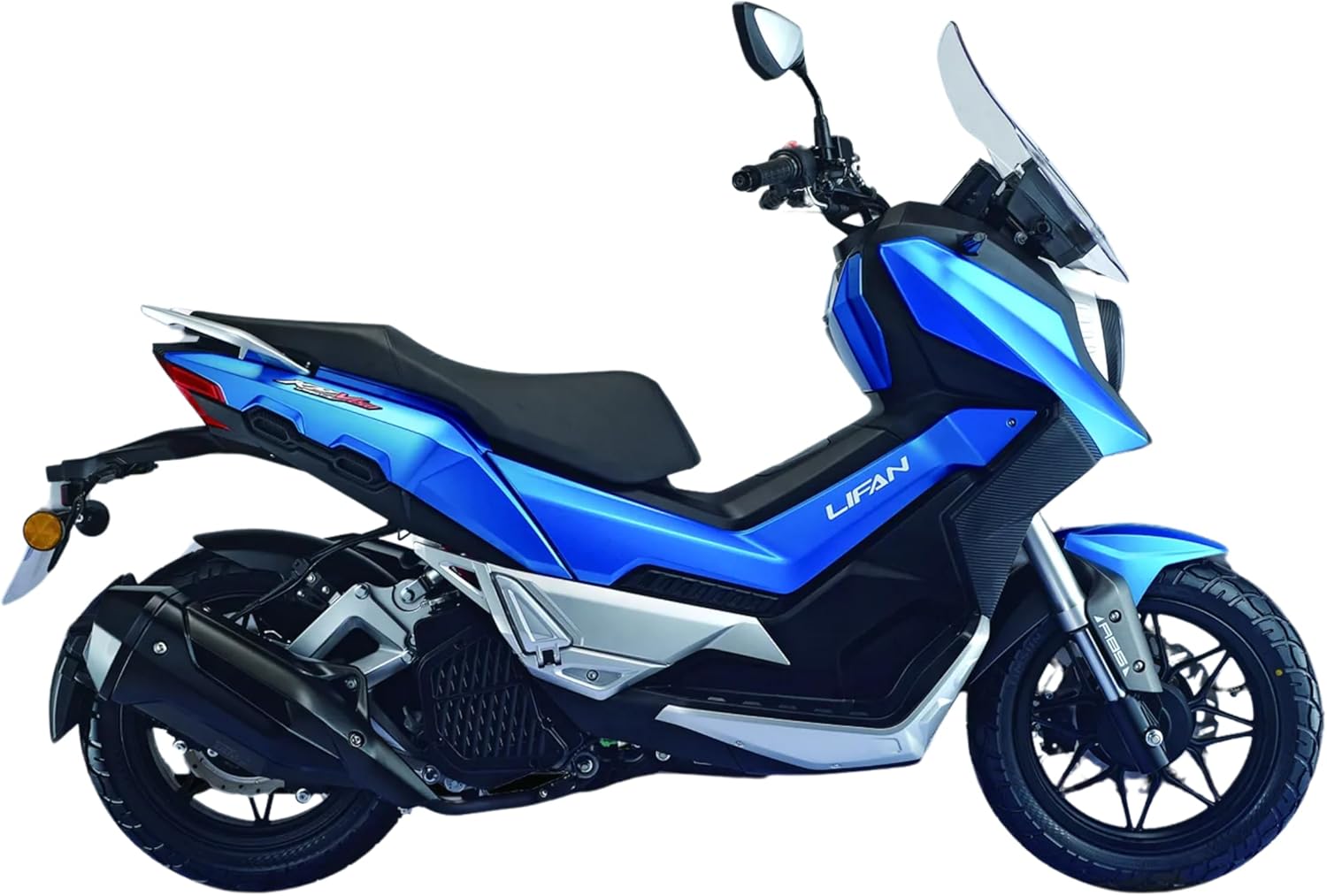 Lifan KPV 150 | 150cc Adventure Scooter | Fuel-Injected | Liquid-Cooled | Automatic CVT | 98 MPG | Front & Rear Disk Brakes | USB Port | Gas EFI ADV Scooter | Street Legal Delivery Moped with Storage