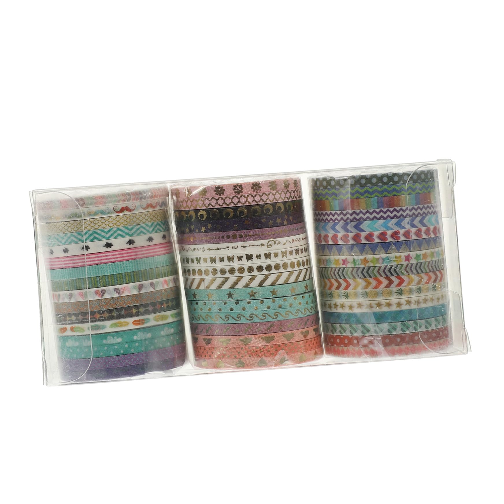 STOBOK 4 Sätze Washi-tape Streifen Dekoration Sammelalbum Farbig Doppelseitiges Klebeband Dünn Milchband Handbuch Dekore Diy-bänder Japanisches Papier 48 Rollen * 4