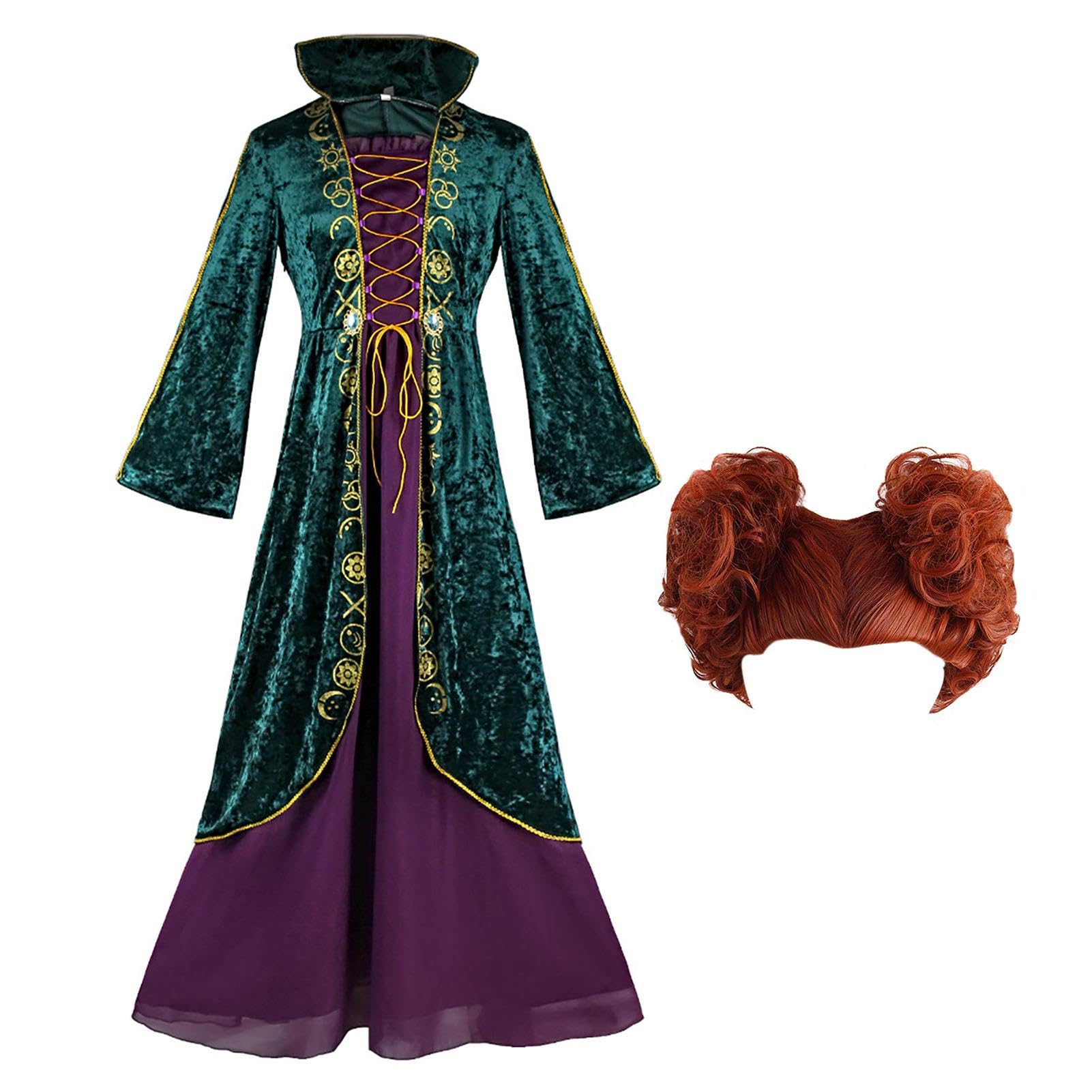 Costume Winifred Sanderson avec robe et perruque pour éviter les achats séparés