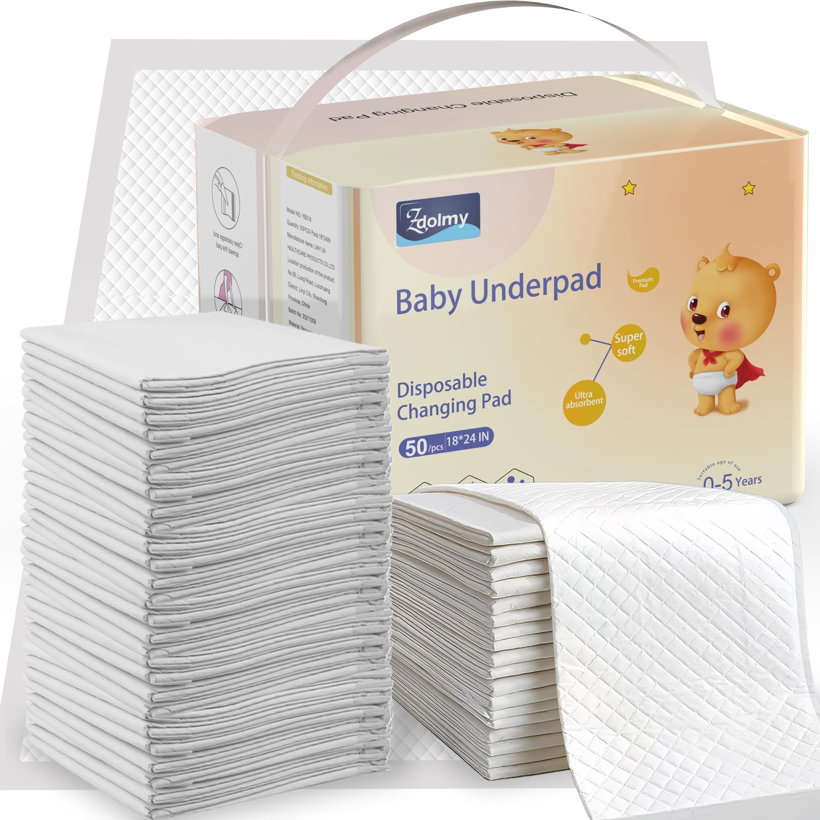 Zdolmy Disposable Changing Pad Liners - changing table pads and covers | Mubboo