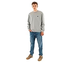 Calvin Klein Uomo Felpa Terry Badge con Scollo Rotondo, Grigio (Formal Gray)