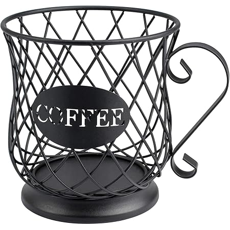 K Cup Holder Coffee Pod Holders for 35 Kcups Kpod Storage Organizer for Counter Coffee Table Bar Matte Black