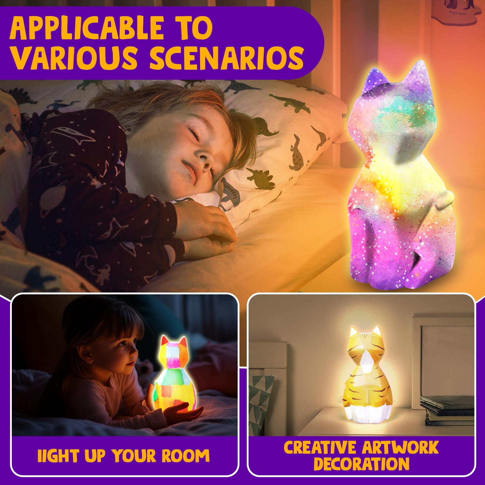 Amazon.co.jp: Goodyking Paint Your Own Cat Lamp クラフト