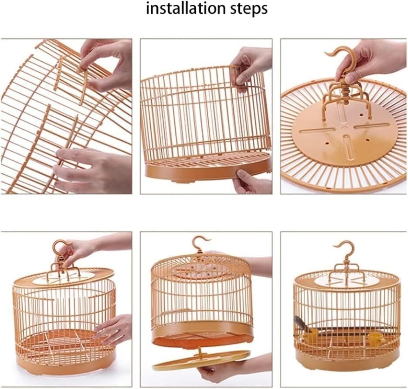 Gabbia per uccelli Gabbia Canarini Trasportini Per Uccelli Rotondi Appesi Gabbie Per Creative Prodotti Per Animali Domestici Retrò Gabbia Di Volo Per Patio Nel Cortile Voliera Robusta