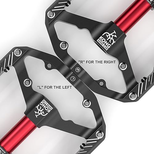 Miniatura 6 de Pedales de bicicleta de montaña con 3 rodamientos de sellado, plataforma de pedales MTB de 916 pulgadas, ligeros, pedales de bicicleta