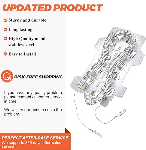 Miniatura 4 de Beaquicy - Kit de elementos calefactores para secadora DC47-00019A actualizado 2025 de Beaquicy - Reemplazo para secadora Samsung dv42h3000ew/a3