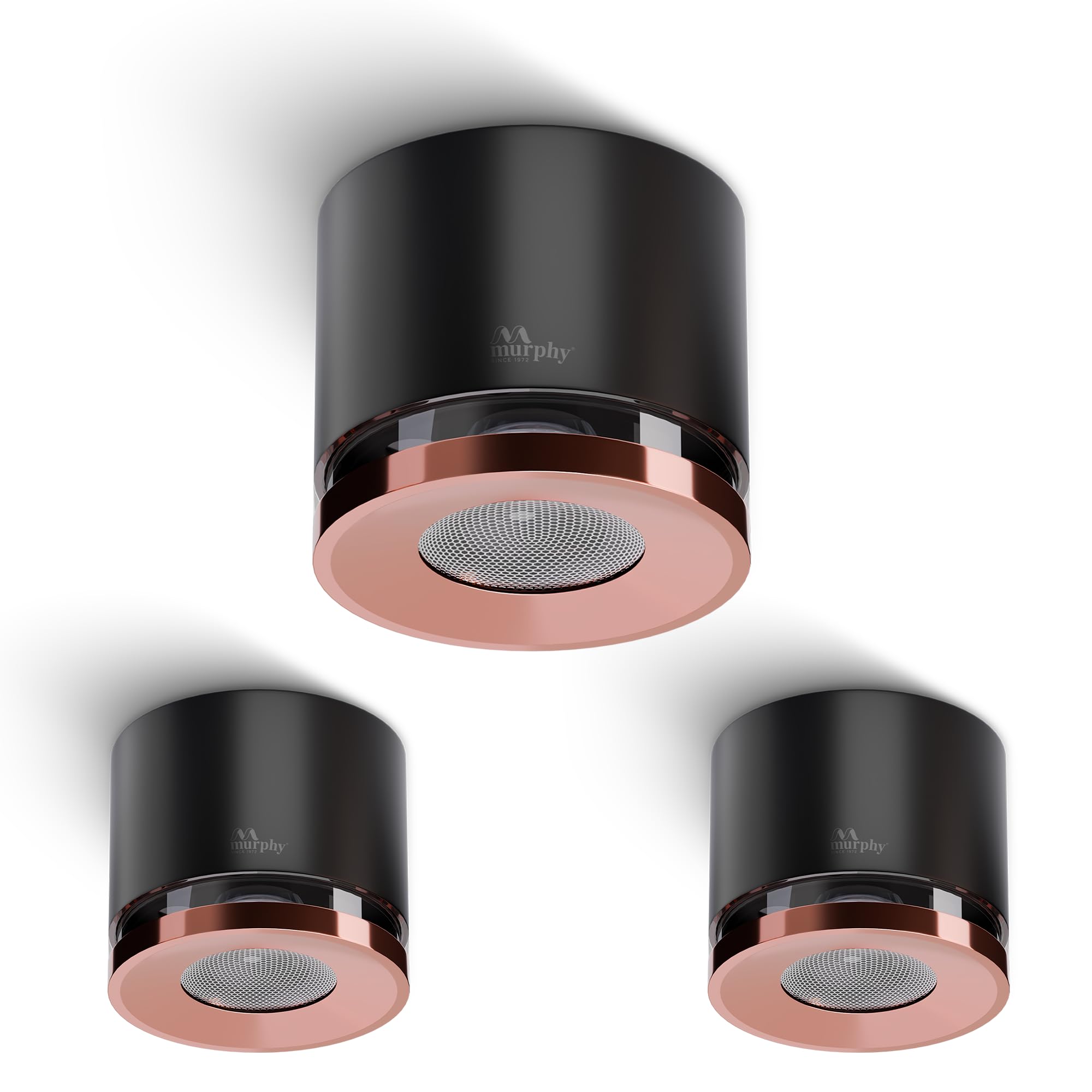 Murphy 3W LED Crystal Surface Mount Light | Warm White | Premium Cylindrical Design | Compact 40mm Height | Efficient Heat Conduction | BIS Approved | 2 Years Warranty | Pack of 3