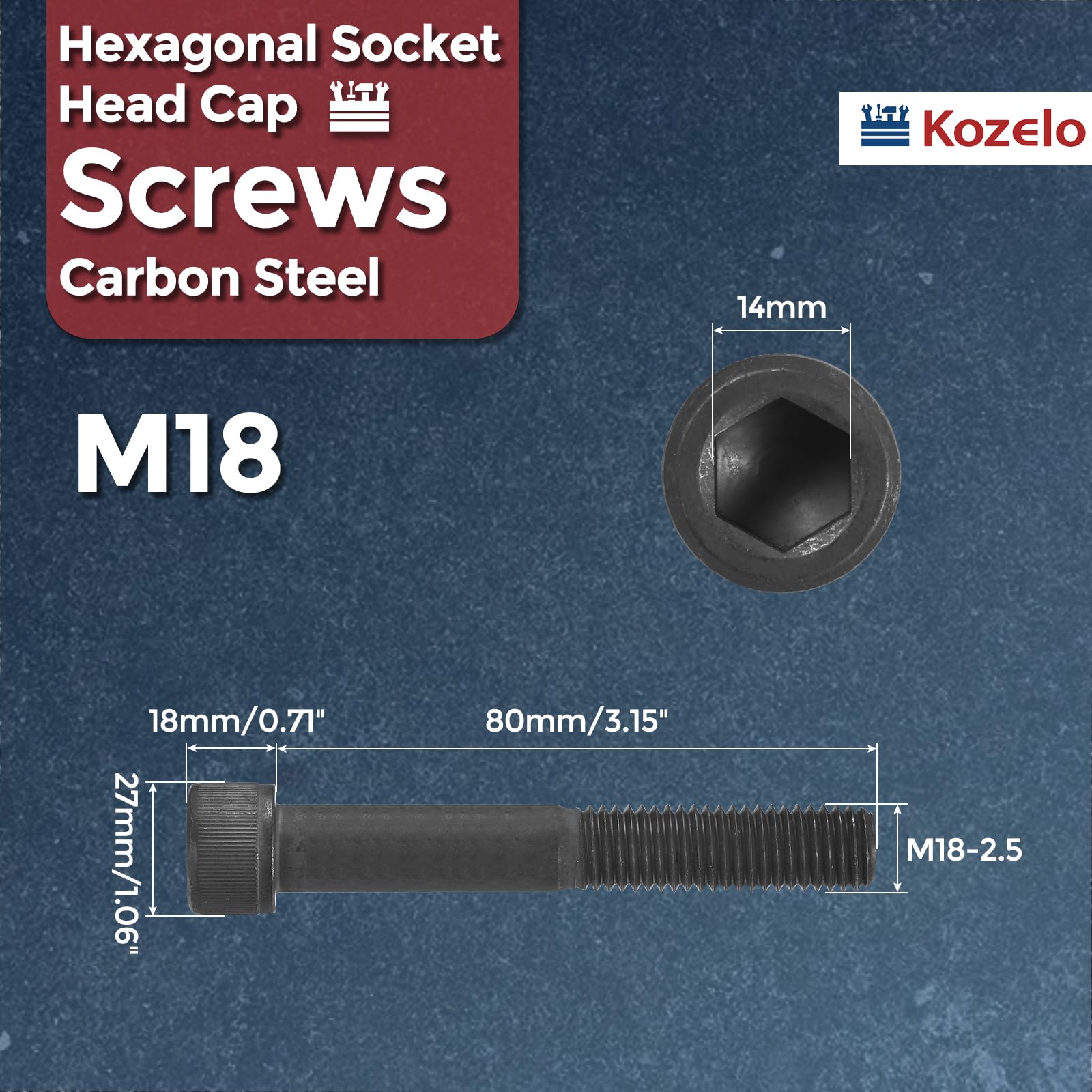 Kozelo 2pcs Socket Head Cap Screws - Image 2