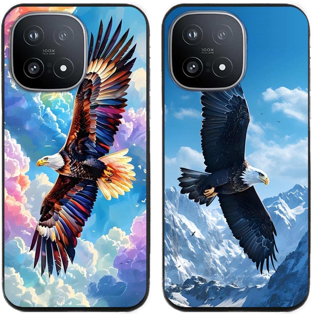 Case For VIVO IQOO 15,Flying Eagle Printed Durable Degradable TPU Silicone Gel Thin Back Phone Case Cover,2 Pcs/lot