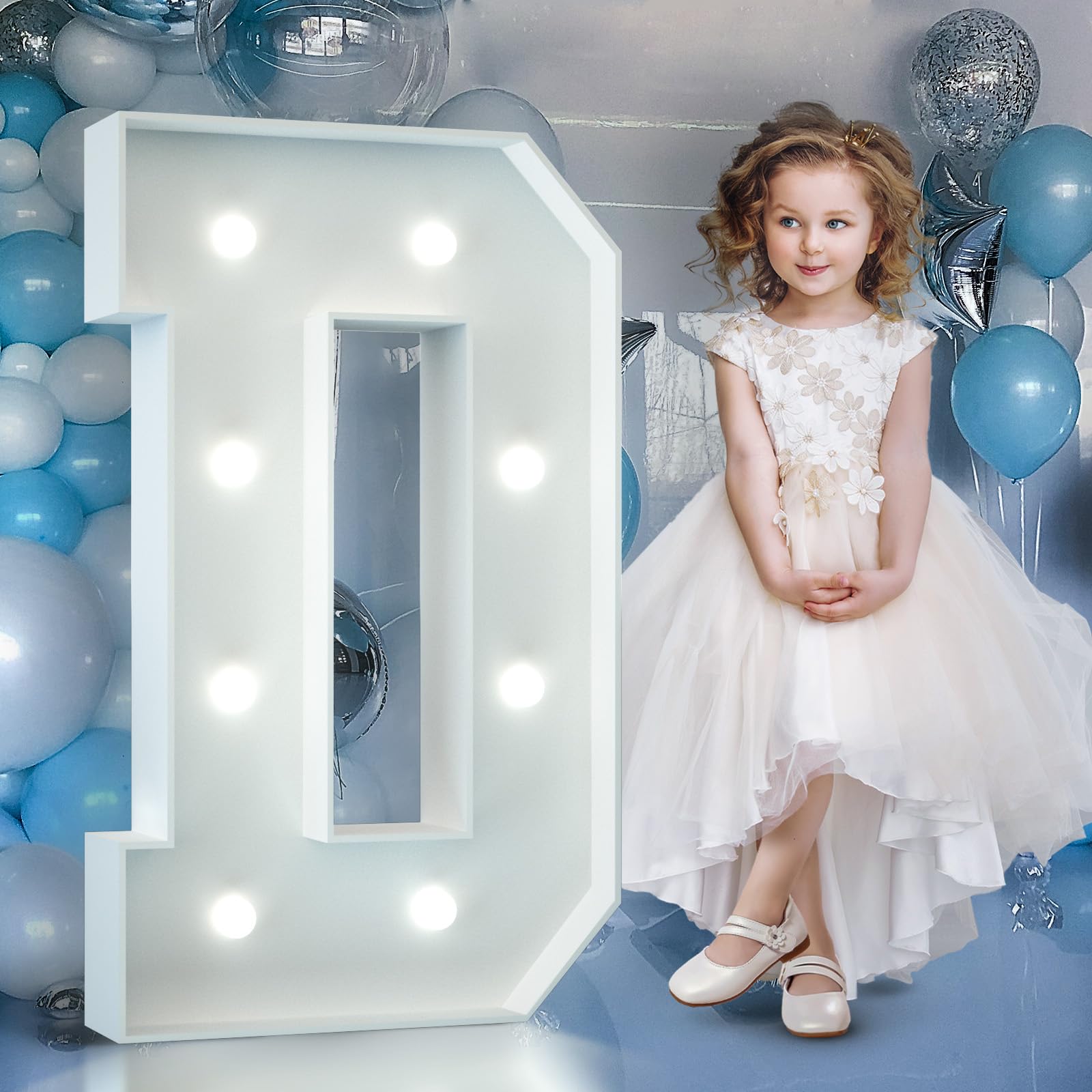 90cm Weiß Leuchtbuchstaben,Gigantische Leuchtende Buchstaben Deko Geburtstag,Hochzeitstag,Deko Buchstaben LED Buchstaben,Hochzeit Deko Geburtstag Verlobungsdekoration,Buchstabe D