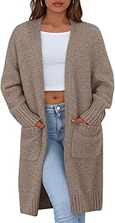 Fall Long Sleeve Cardigan Sweaters for Women 2026 Trendy Winter Open Fro...