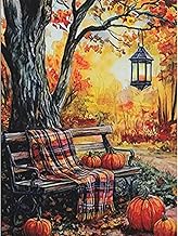RICUVED 5D Diamond Painting Herbst Kürbisse Diamant Painting Bilder Diamond Art Erwachsene Full DIY Landschaft Diamant Kunst Malerei Stickerei Set Kreuzstich 30x40cm