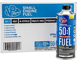 VP Small Engine Fuels 6238 Ethanol-Free 50:1 2-Cycle Gas+Oil - 1 quart, Pack of 8