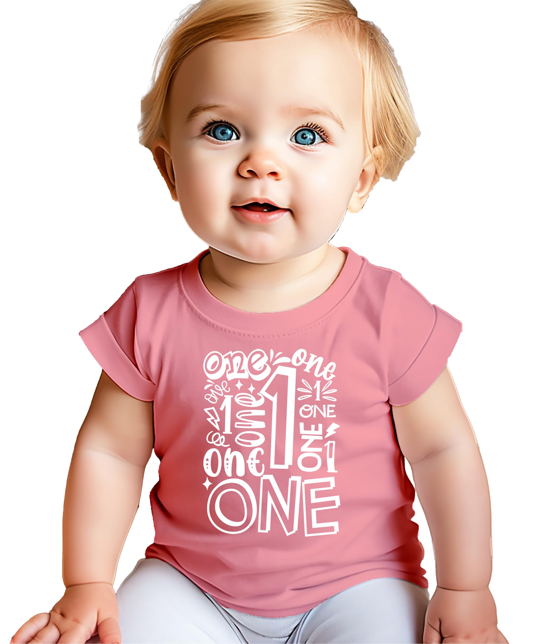 Olive Loves Apple First Birthday Terms Shirts for 1st Bday Outfit for Baby Boys and Girls White on Mauve Shirt 12 Months